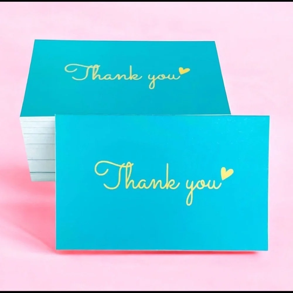 20 Thank You Cards (2x3.5in)